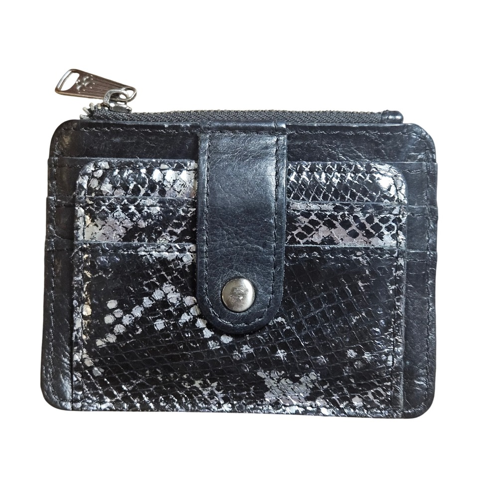 Patricia Nash Cassis‎ Snakeskin Leather Card Case Wallet Animal Print Mob Wife